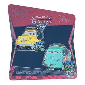 Disney Store Cars 2 Fillmore and Luigi Limited Edition Pin Set